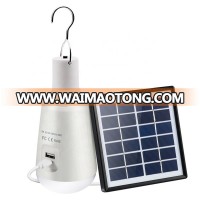 Portable phone power bank emergency bulbs solar rechargeable 7W emergency LED bulb for home lighting