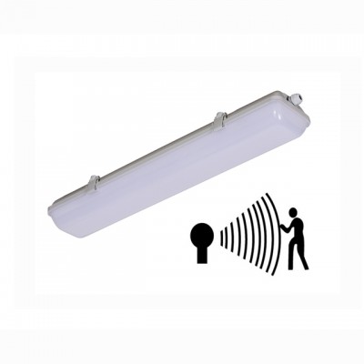 Outdoor industrial waterproof 150cm 60W tri-proof IP65 T8 LED tube light with microwave motion sensor(PS-TL008SL-60W)